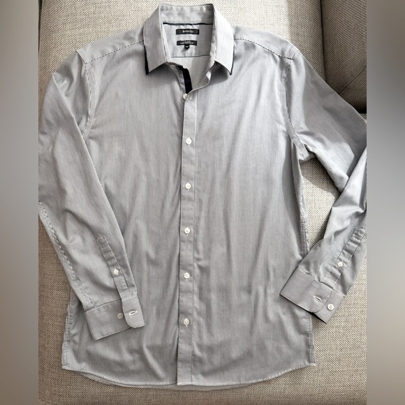 RW & CO MICRO STRIPE 100% COTTON DRESS SHIRT - Picture 9 of 14